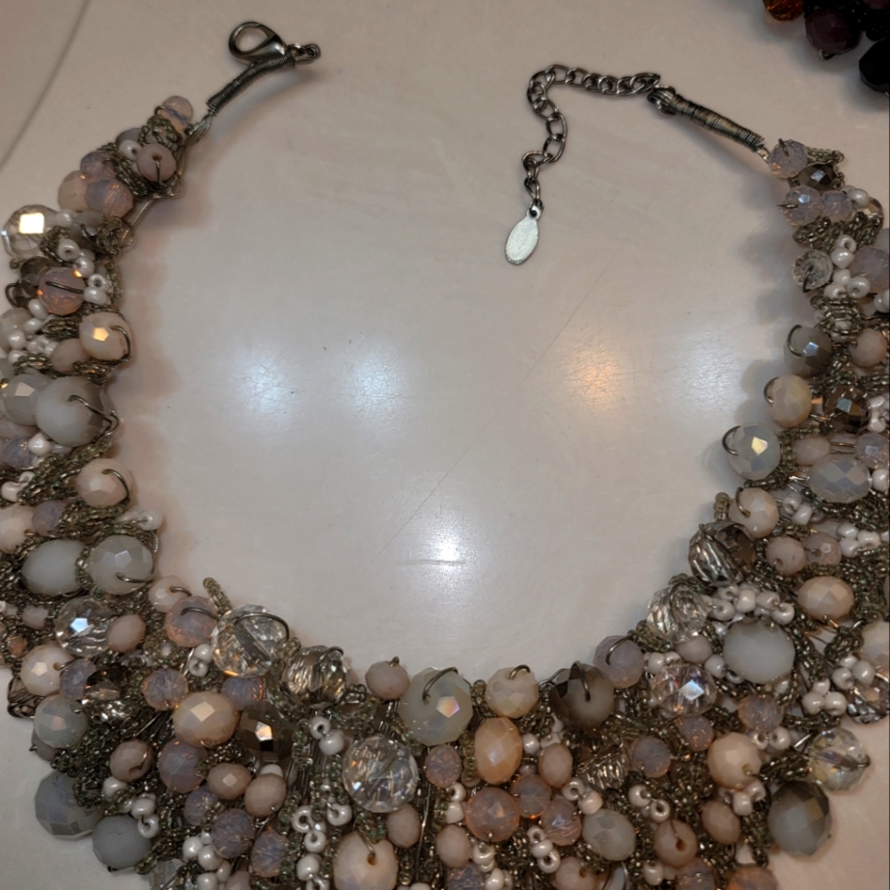 White Statement piece necklace from Aldo